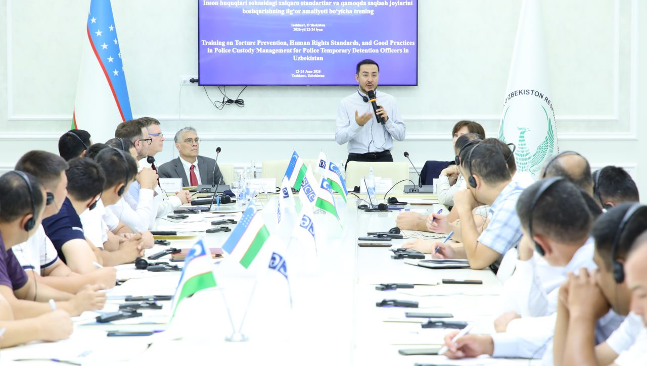 Inson huquqlari sohasidagi xalqaro standartlar va qamoqda saqlash joylarini boshqarish: uch kunlik trening