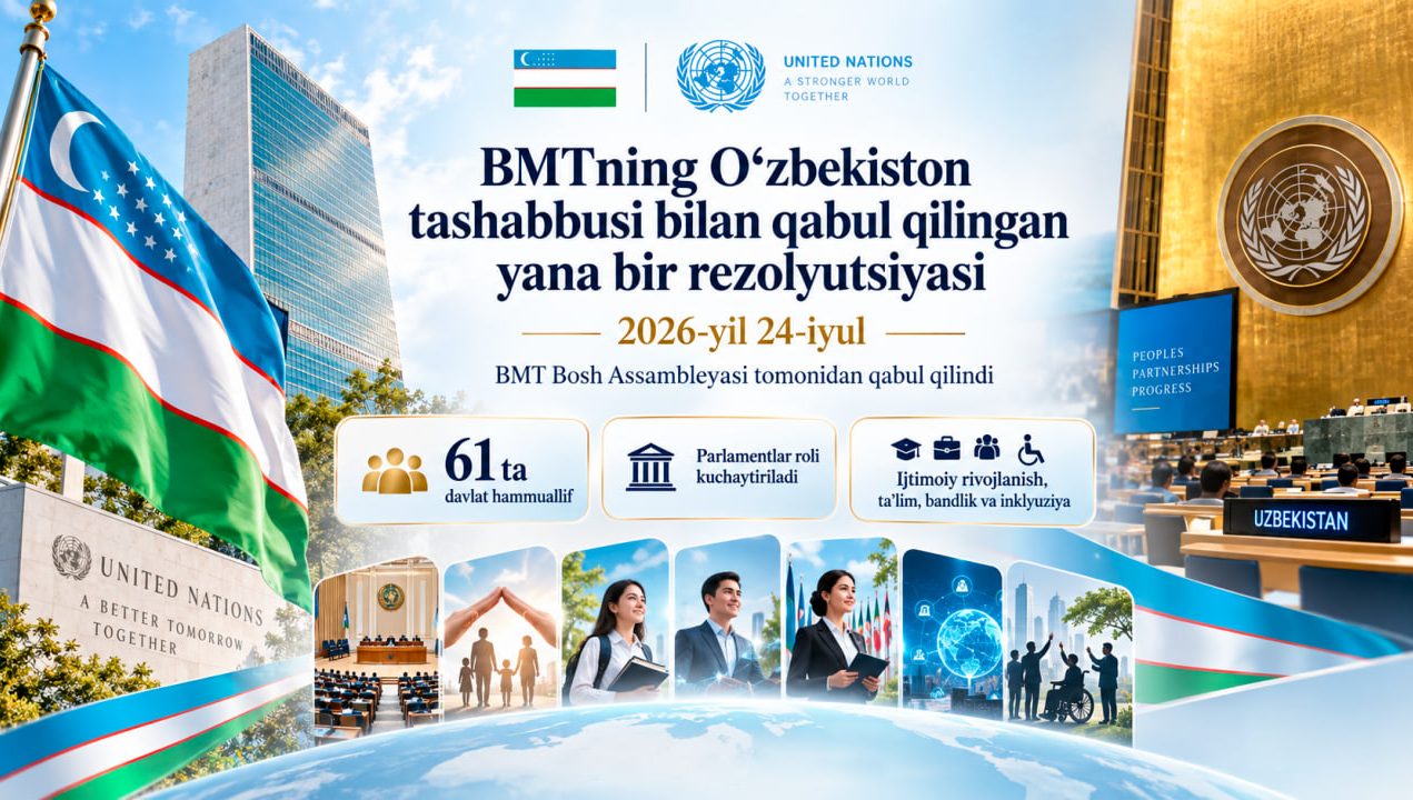 BMTning O‘zbekiston tashabbusi bilan qabul qilingan yana bir rezolyutsiyasi