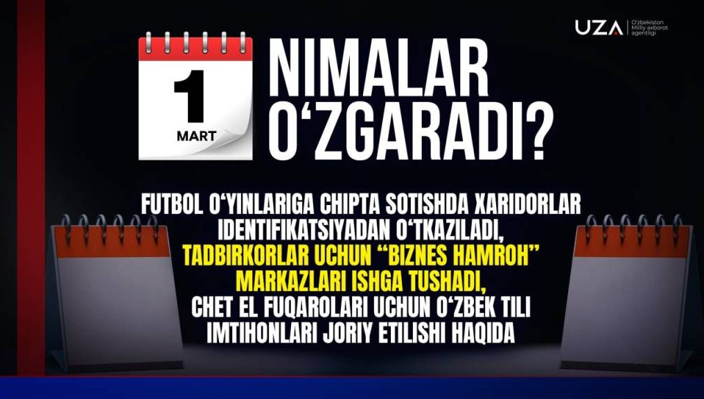 Қонунчиликда 1 мартдан нималар ўзгаради? (+видео)