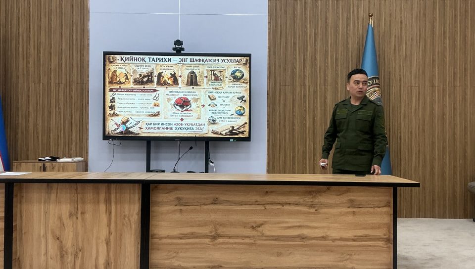 Qiynoqqa qarshi kurashish mavzusidagi o‘quv kursi Toshkent viloyatida o‘tkazilmoqda