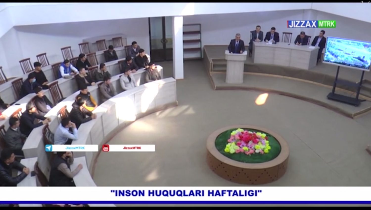 “Inson huquqlari haftaligi" doirasida Jizzax davlat pedagogika universitetida Jizzax viloyati sudlari sudyalarining yoshlar bilan uchrashuvi bo‘lib o‘tdi