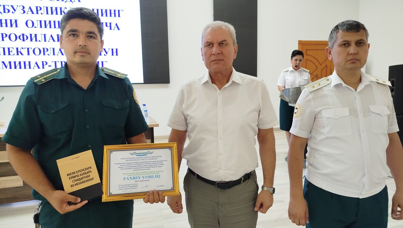 Denovda profilaktika inspektorlari uchun seminar-trening o‘tkazildi
