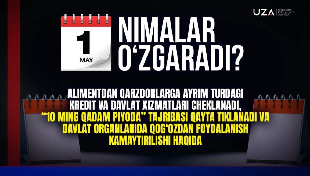 Қонунчиликда 1 майдан нималар ўзгаради? (+видео)