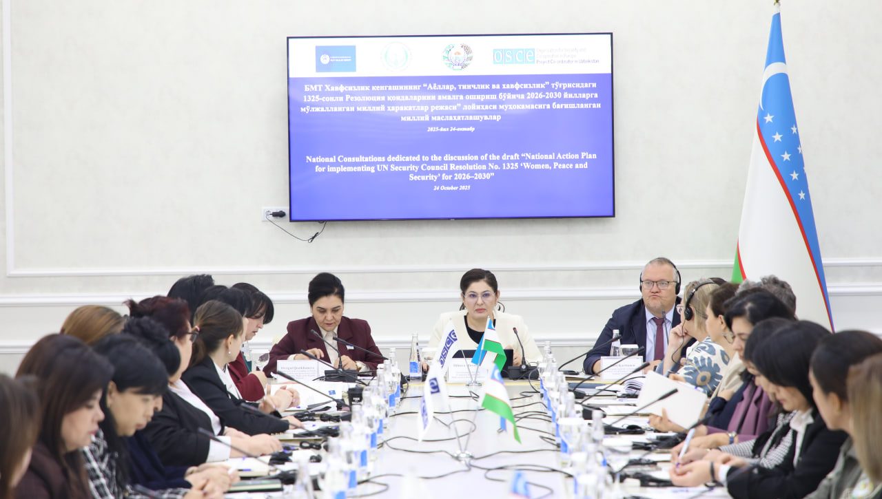 “Ayollar, tinchlik va xavfsizlik” rezolyutsiyasining 2026–2030-yillarga mo‘ljallangan Milliy harakatlar dasturi bo‘yicha milliy maslahatlashuv natijalari