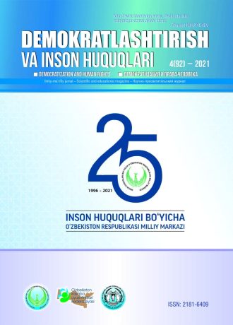 Contents of the Journal of Democratization and Human Rights 2021, Issue 4