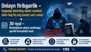 Onlayn firibgarlik – bugungi davrning odam savdosi bilan bog‘liq eng asosiy xavf-xatari