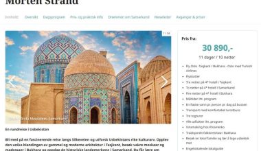 Норвегиялик туроператор Ўзбекистондаги Ипак йўли хазиналарини тарғиб қилмоқда