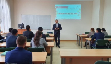 Inson huquqlariga bag'ishlangan mahorat darsi o'tkazildi