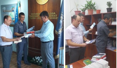 ТЕРГОВ ҲИБСХОНАСИГА ҲУҚУҚИЙ НАШРЛАР БЕҒАРАЗ ТАҚДИМ ЭТИЛДИ