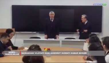 Namangan viloyat sudining fuqarolik ishlari bo‘yicha sudlov hay’ati tomonidan "Inson huquqlari haftaligi" doirasida yuridik texnikumida o‘tkazilgan tadbir tafsilotlari