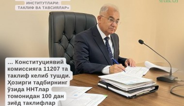 “КОНСТИТУЦИЯВИЙ ИСЛОҲОТЛАР ВА ФУҚАРОЛИК ЖАМИЯТИ ИНСТИТУТЛАРИ: ТАКЛИФ ВА ТАВСИЯЛАР” МАВЗУСИДАГИ ДАВРА СУҲБАТ