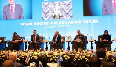 The progress of the implementation of international instruments on human rights education discussed in Samarkand