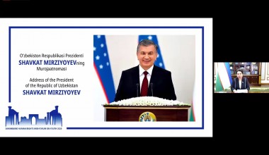 Церемония открытия Самаркандского веб-форума по правам человека «Молодежь 2020: глобальная солидарность, устойчивое развитие и права человека»